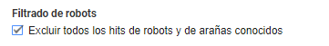 Excluir Robots y Arañas
