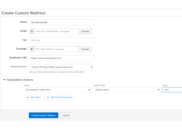 Double Opt-in Custom redirect