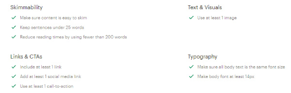 Optimización de contenido de Mailchimp