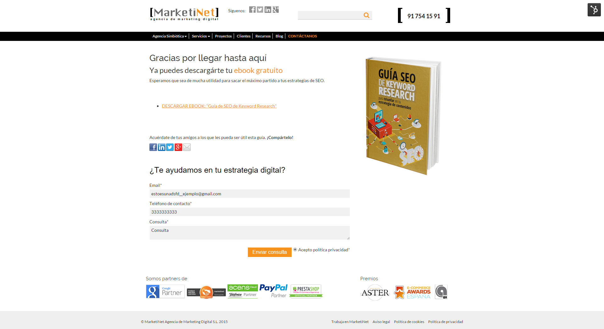 ejemplo pagina gracias ejemplo pagina gracias