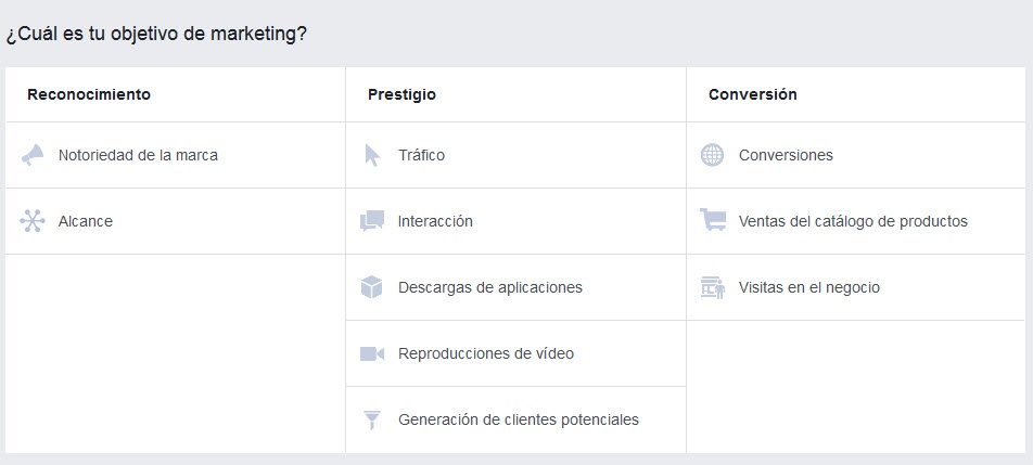 Objetivo de tu campaña de marketing Objetivo de tu campaña de marketing