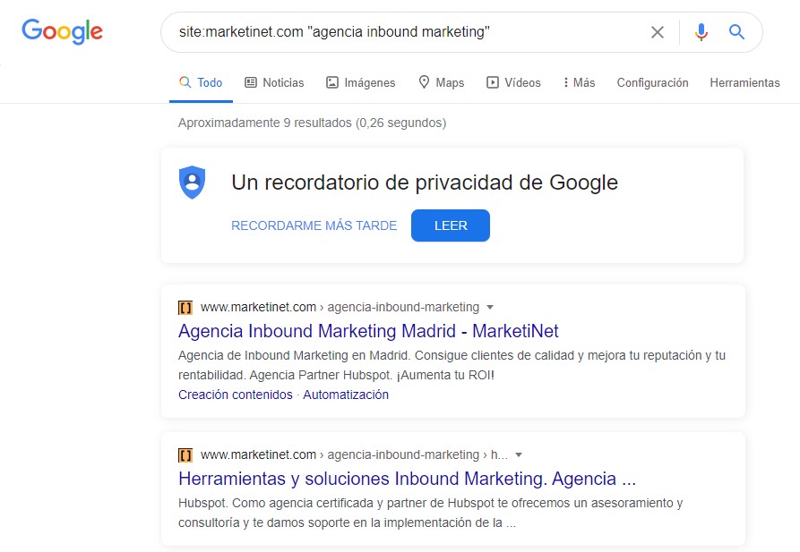 Canibalización con comando site